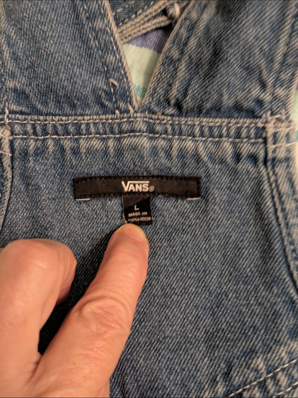 Vans Blue Denim Patchwork Overalls - Picture 6 of 10